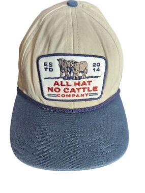 All Hat No Cattle Rope Hat Sendero Western Snapback